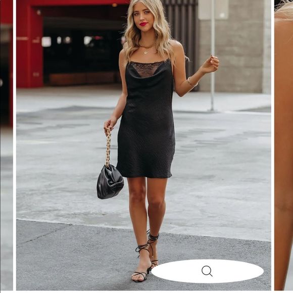 NWOT VICI ALIVIA SATIN LACE SLIP DRESS - Picture 4 of 9